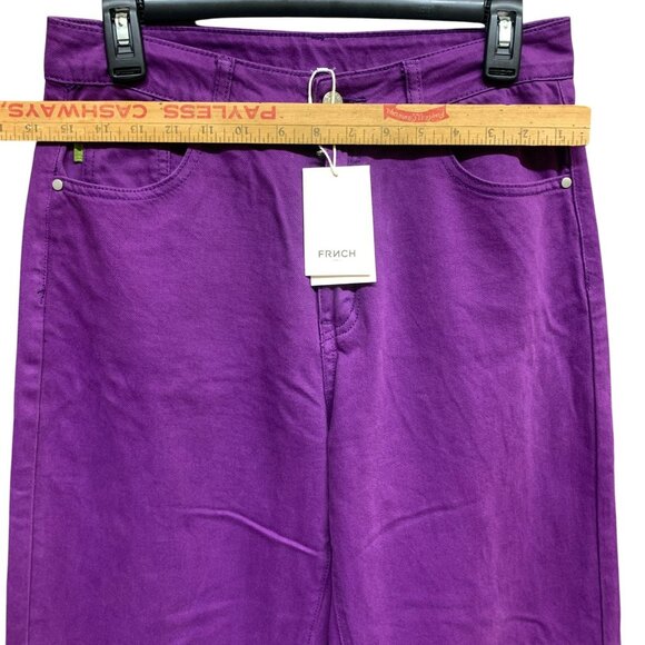 NEW FRNCH Paris Aline Violet Jeans Women’s Size 28 Wide Leg High Waisted Rise - Picture 12 of 15
